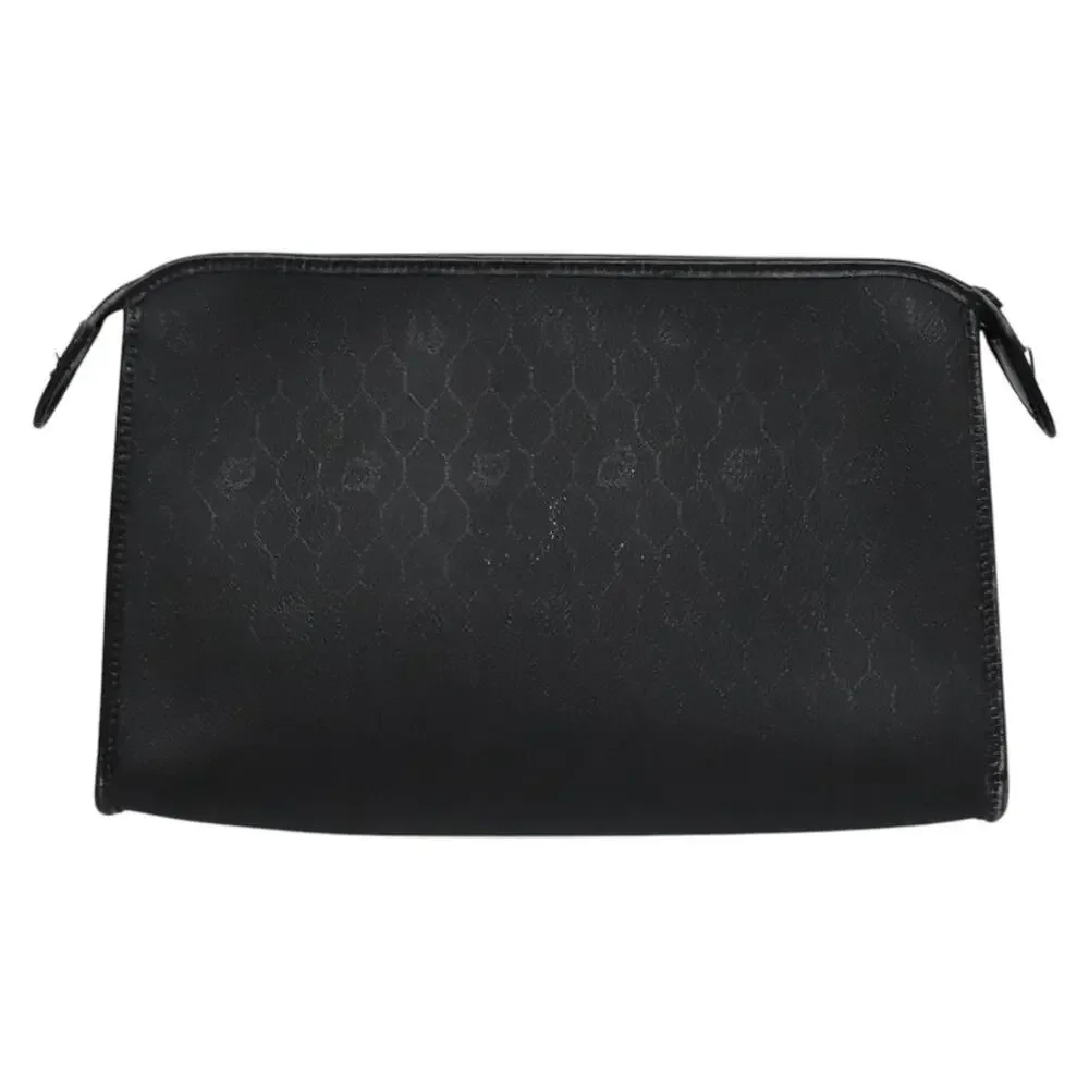Dior Honeycomb Canvas Clutch Bag Black